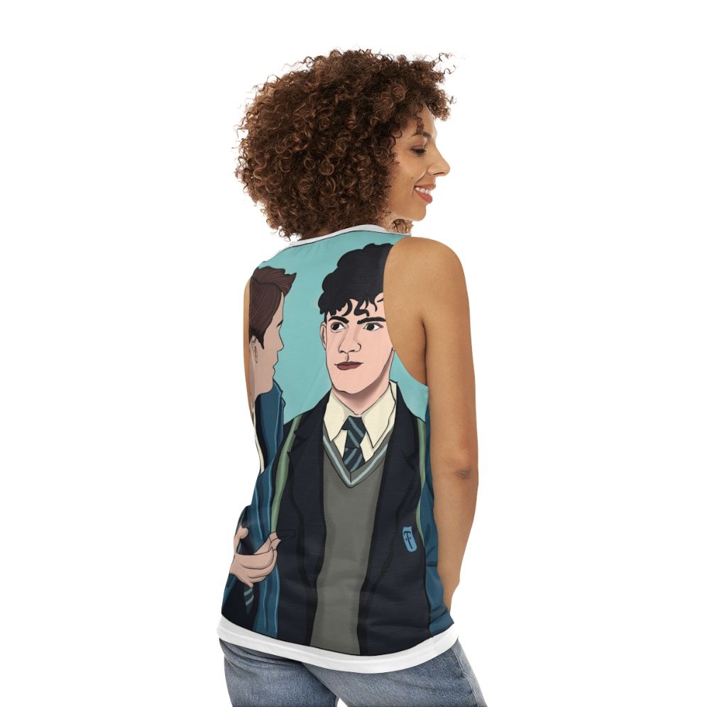 Heartstopper Netflix Nick and Charlie Unisex Tank Top - women back