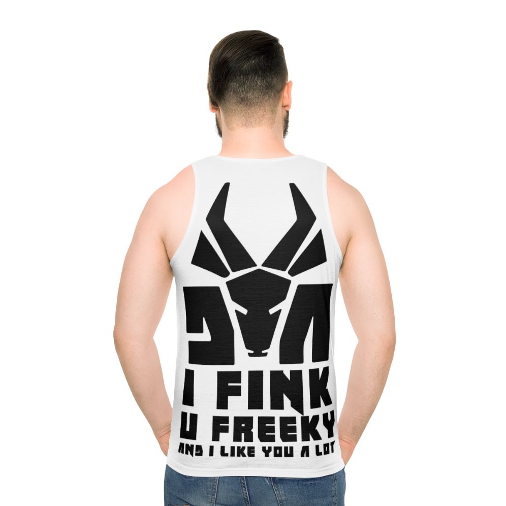 Unisex Hip Hop and Goth Inspired Tank Top - men back