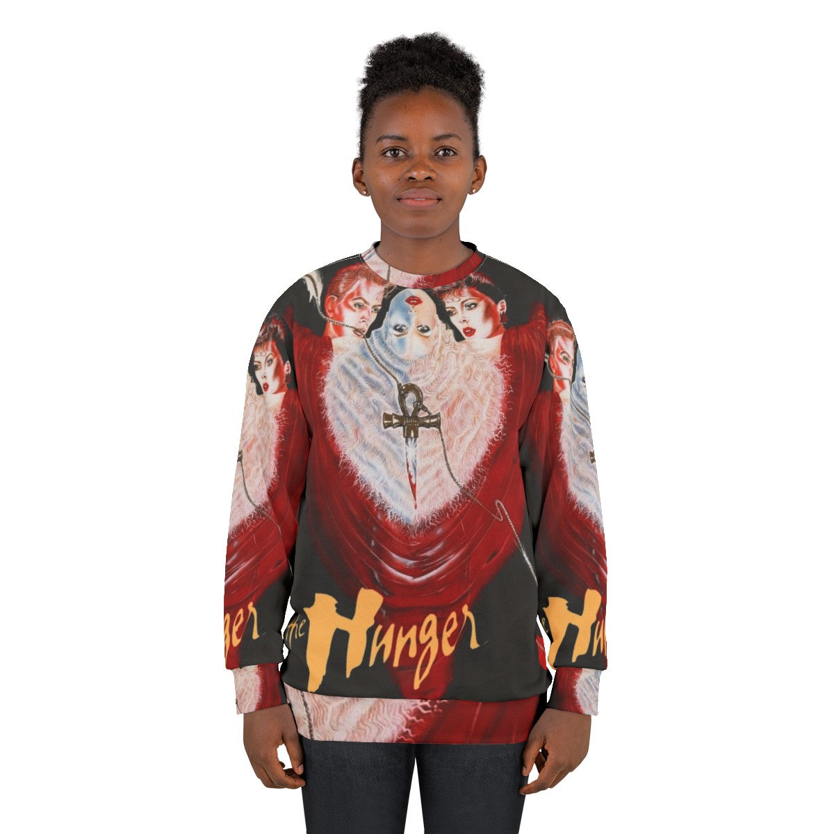 The Hunger Sweatshirt - Retro 80s Vampire and Music Inspired Design - women