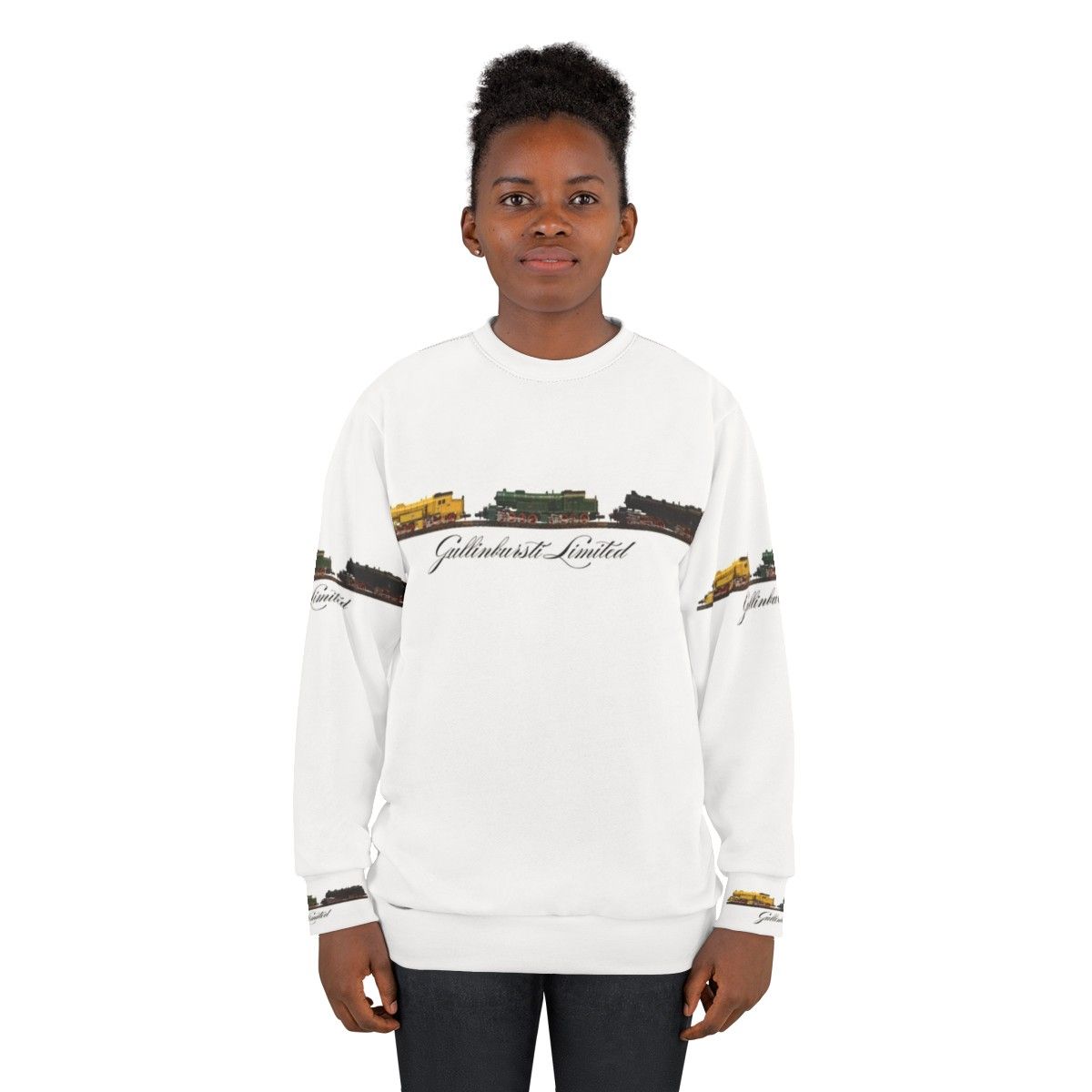 Steam engine sweatshirt - women