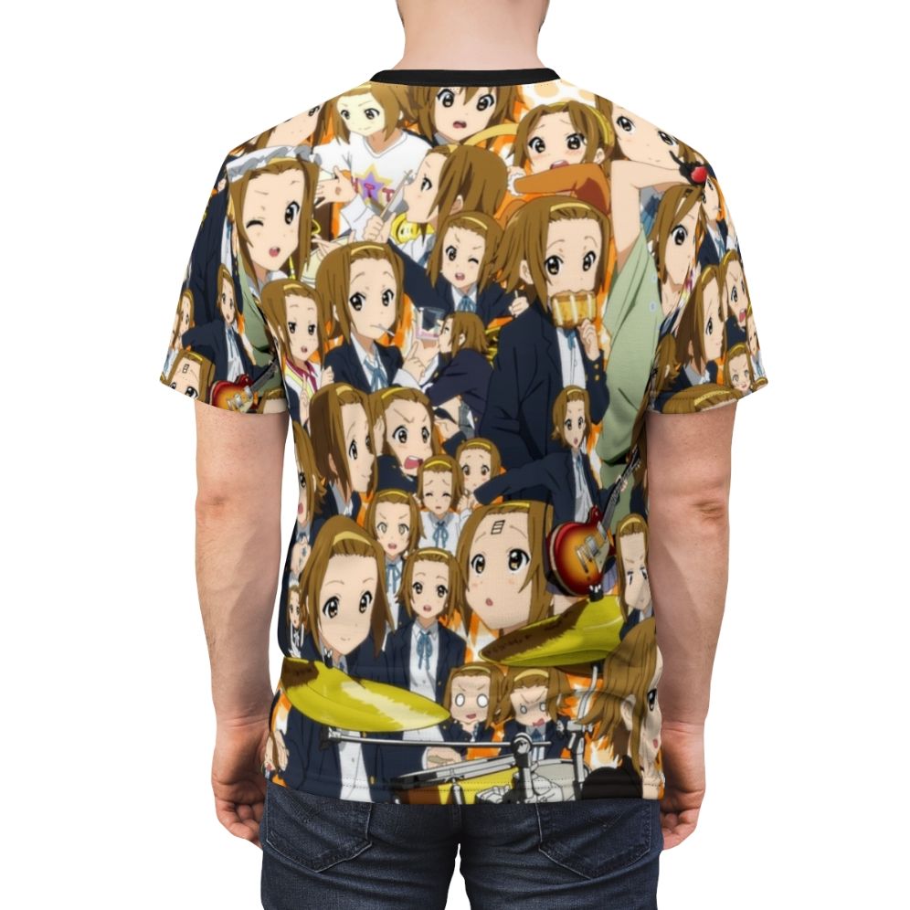 Anime-themed t-shirt design featuring Ritsu, the drummer from the popular K-On series - men back