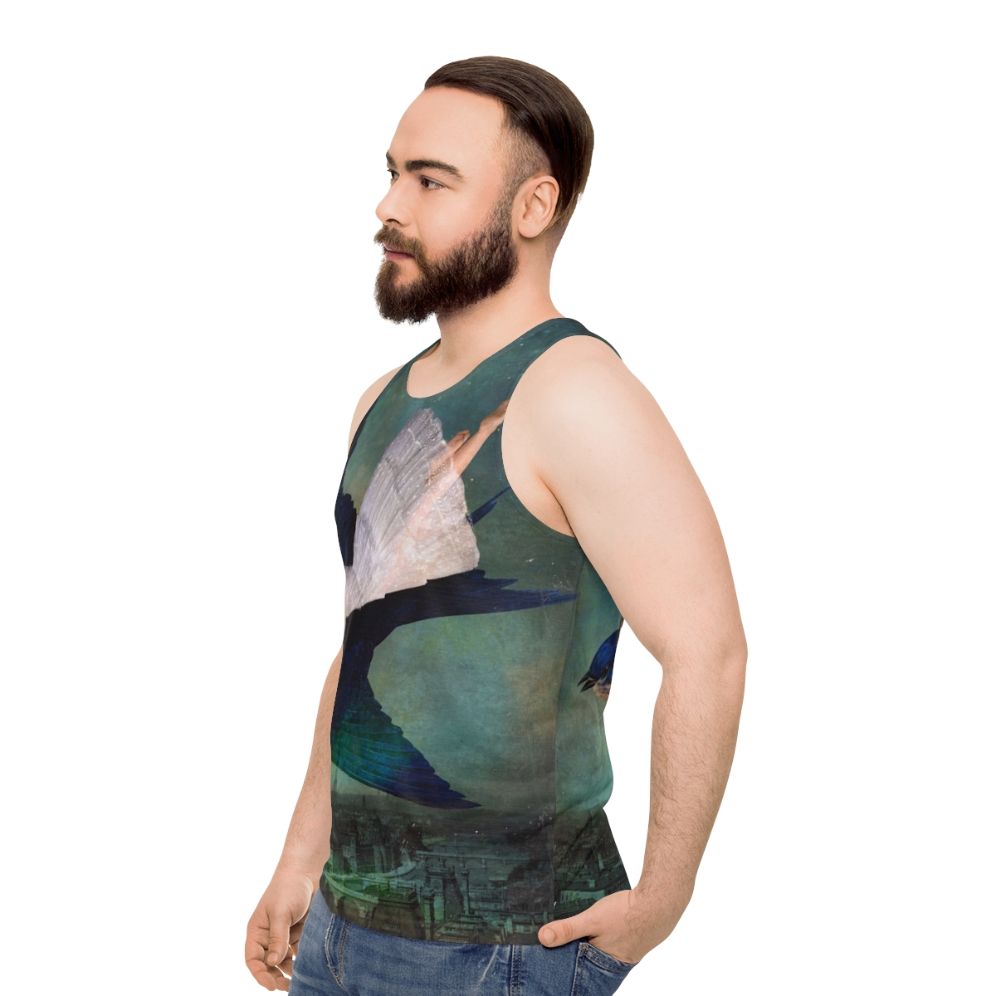 Unisex tank top with Paris night sky design - men side