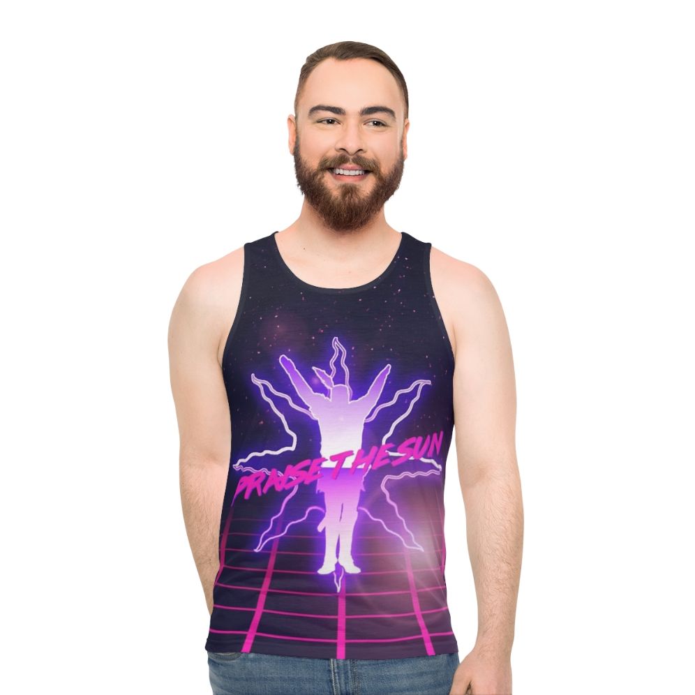 Retro 80s Praise the Sun Dark Souls Unisex Tank Top - men