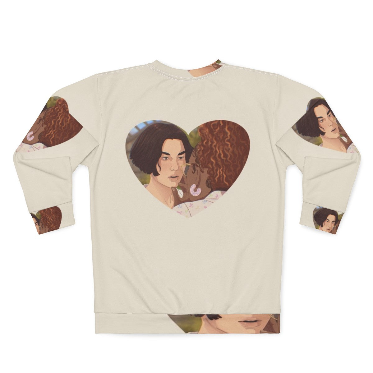 Heartstopper Sweatshirt with Tao Xu and Elle Argent Characters - Back