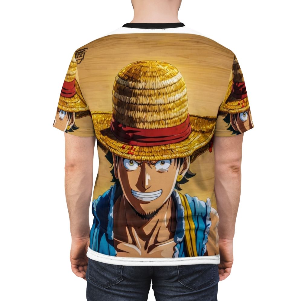 "Vibrant all-over print graphic t-shirt with a bold, stylish design" - men back