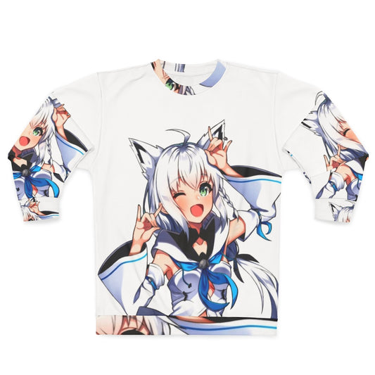 Shirakami Fubuki Hololive Virtual Youtuber Anime Sweatshirt