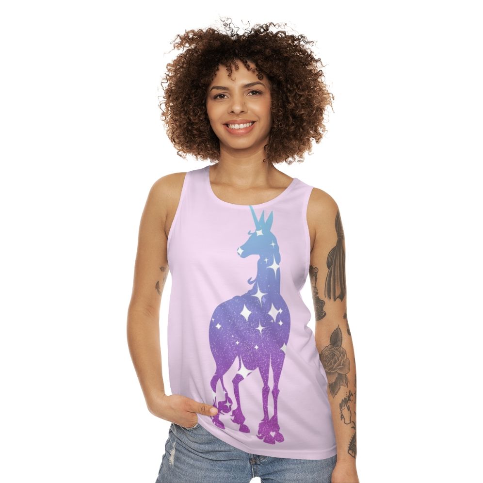 Dreamer Unicorn Silhouette Unisex Tank Top - women