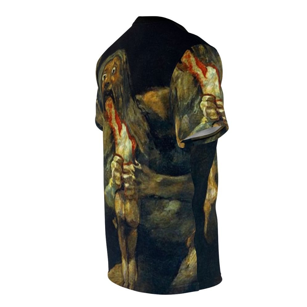 Vintage-style graphic tee featuring Francisco Goya's iconic painting "Saturn Devouring His Son". - men right