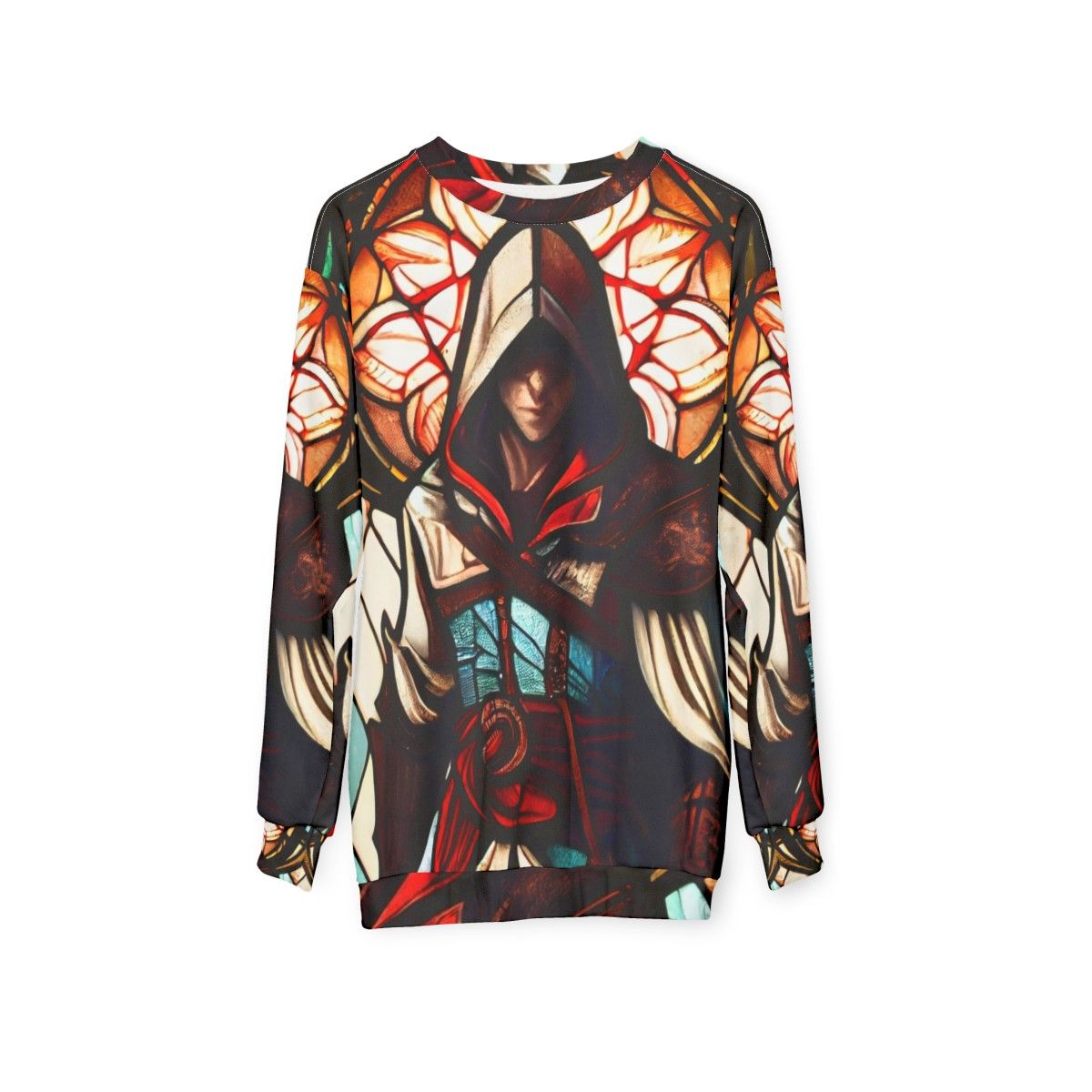 Assassin's Creed Stained Glass Sweatshirt - hanging