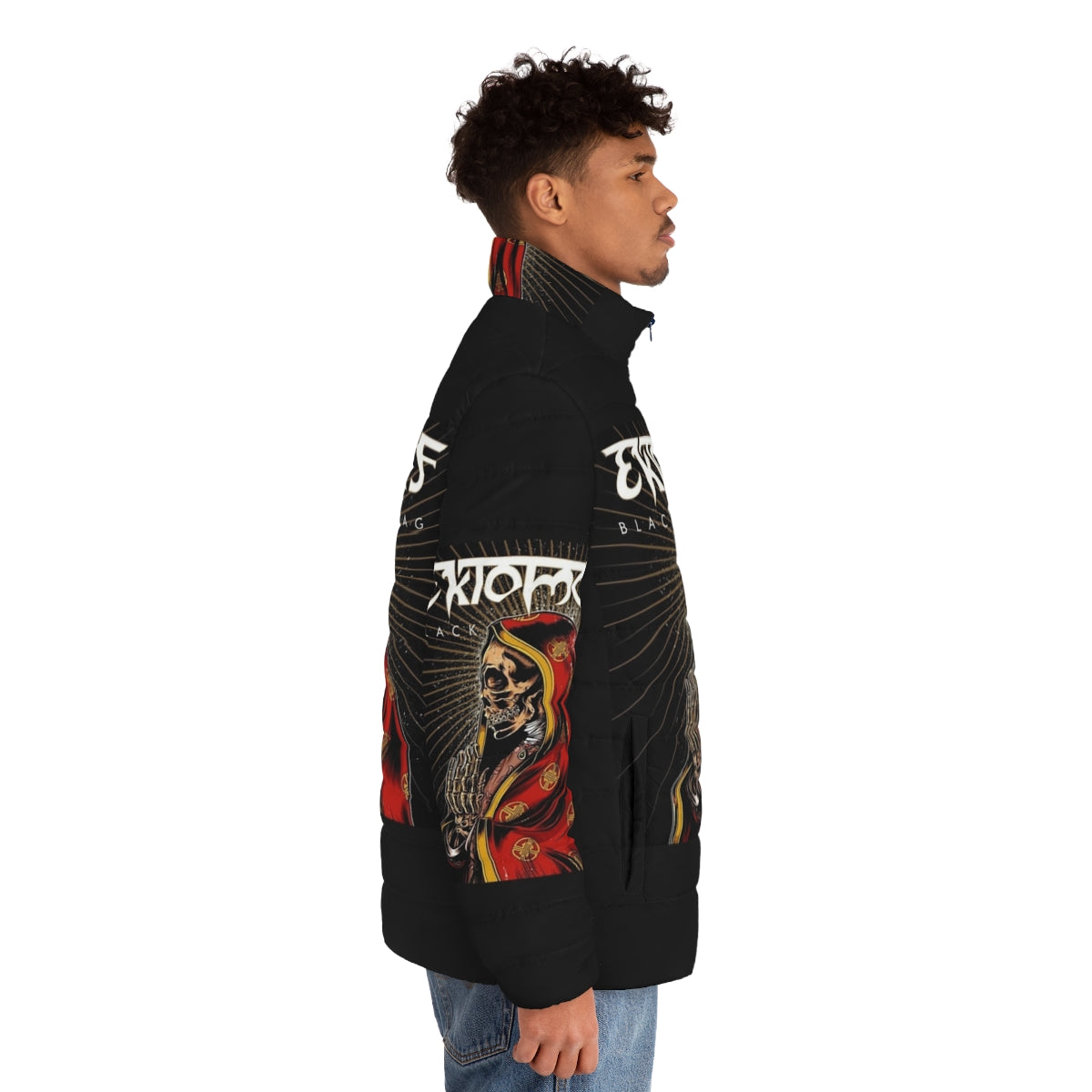 Ektomorf band puffer jacket featuring the band's logo - men side right