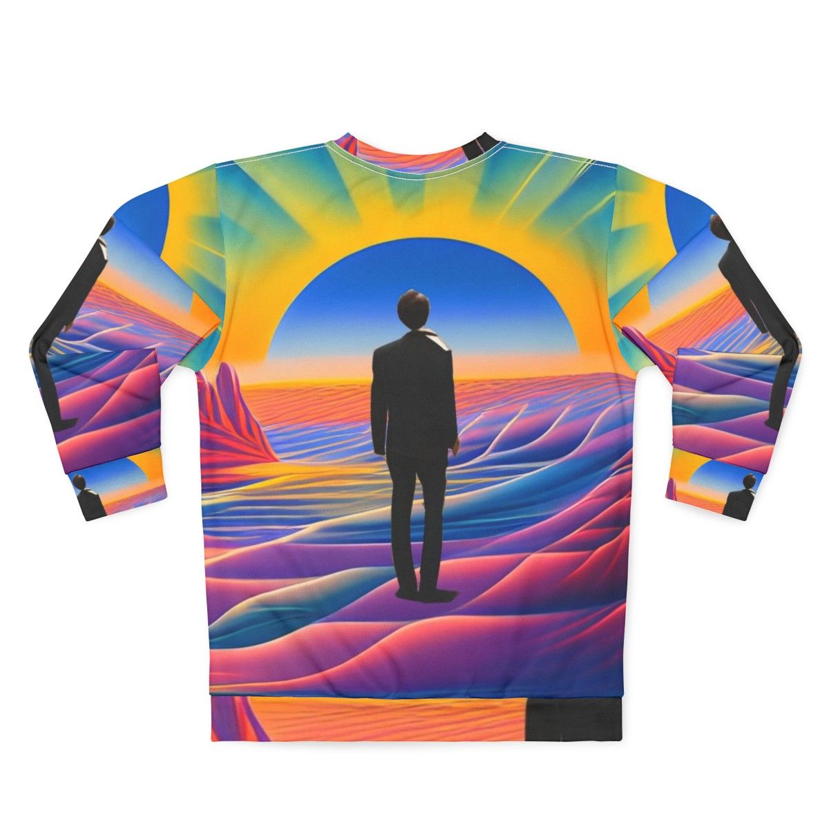 Desert Sunrise Sweatshirt - Abstract, Graphic Design - Back