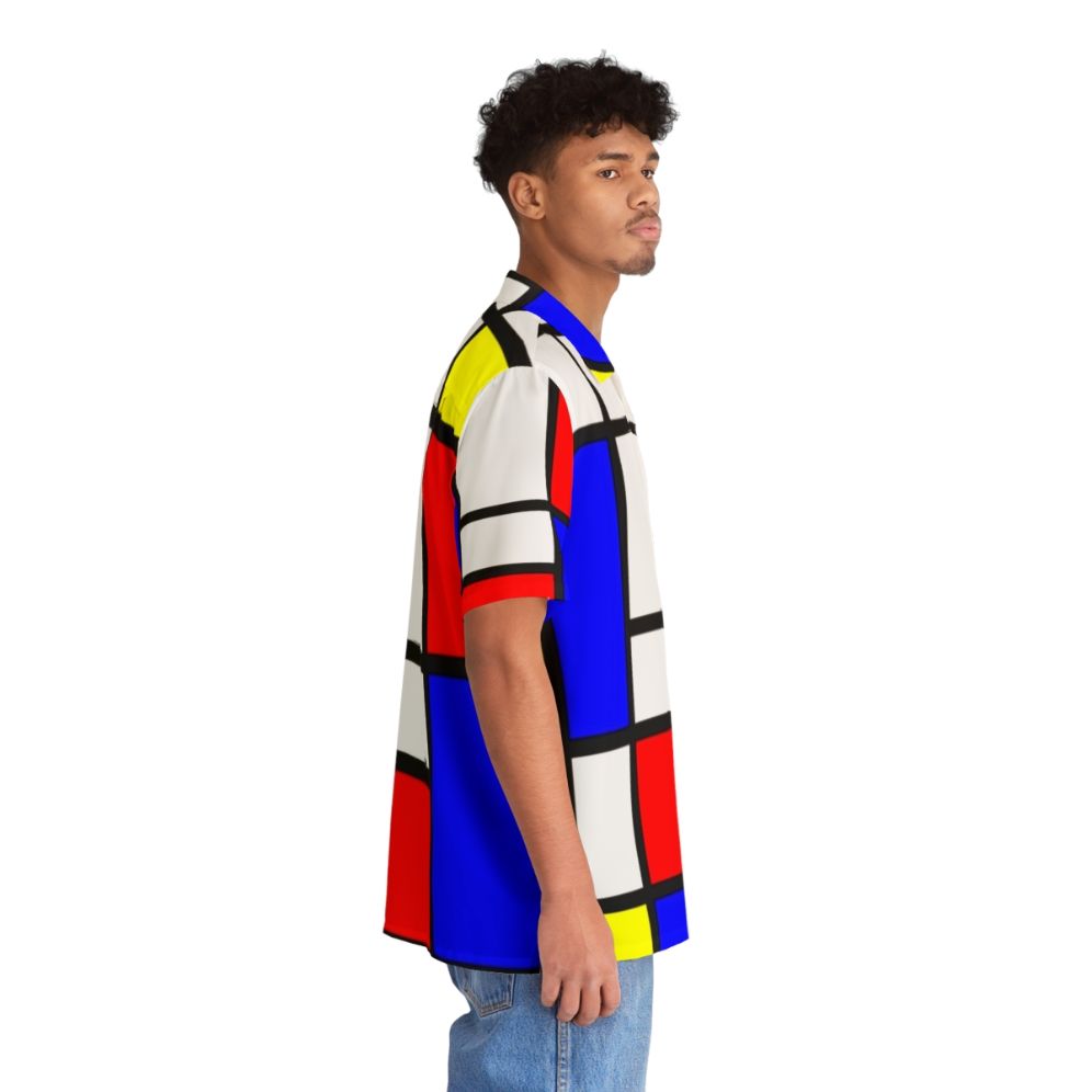 Mondrian inspired abstract geometric Hawaiian shirt - People Pight