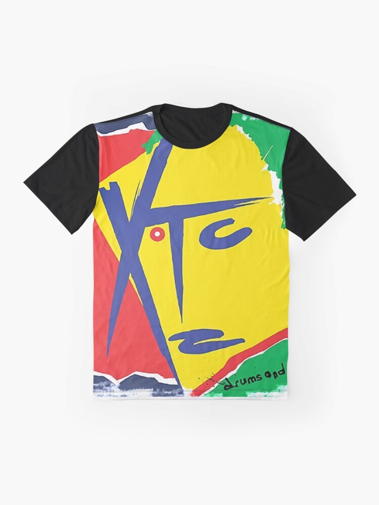 XTC band graphic t-shirt with album artwork - Flat lay