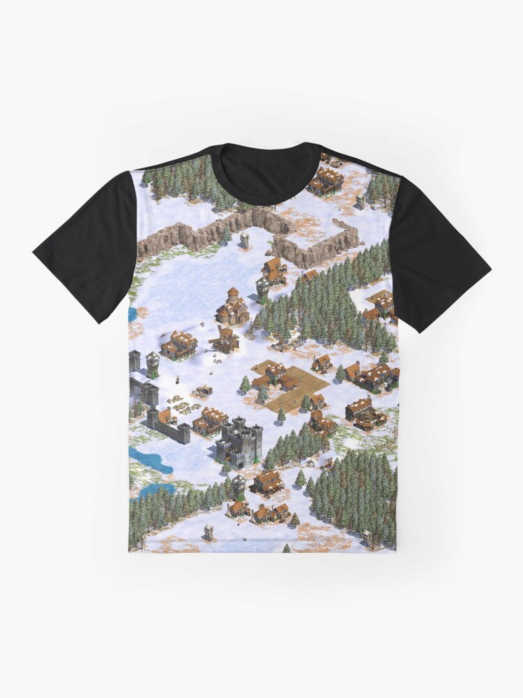 "Age of Empires" snowy landscape graphic t-shirt - Flat lay