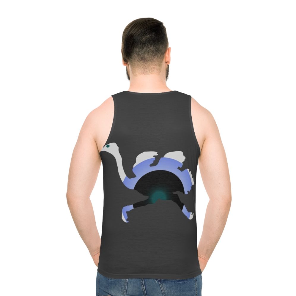 Ostrich Legendary Animals Unisex Tank Top with Colorful Animal Art Design - men back