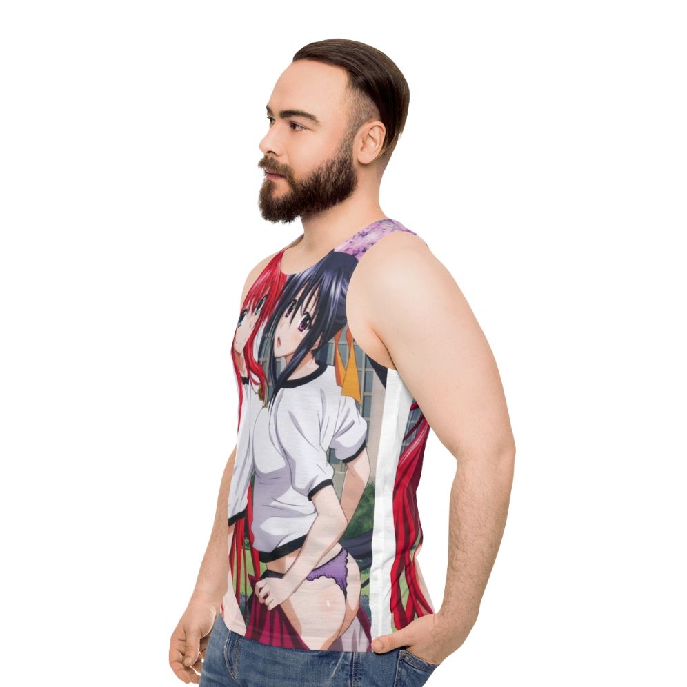 Rias and Akeno Anime Highschool DxD Unisex Tank Top - men side