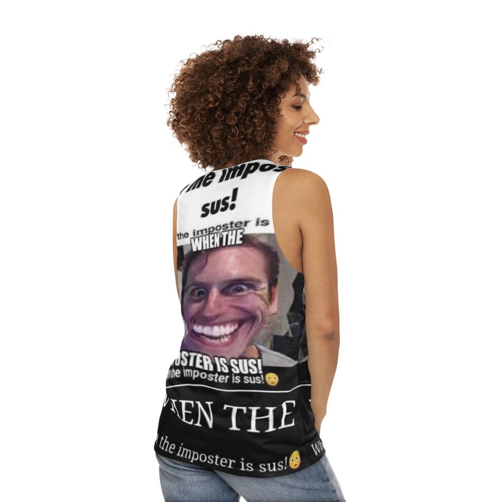 Among Us Impostor Sus Unisex Tank Top - women back