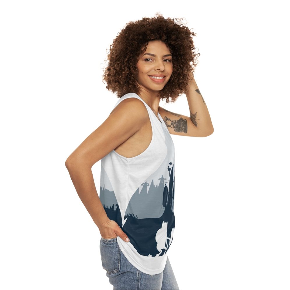 Adventure Time Ice King Silhouette Unisex Tank Top - women side