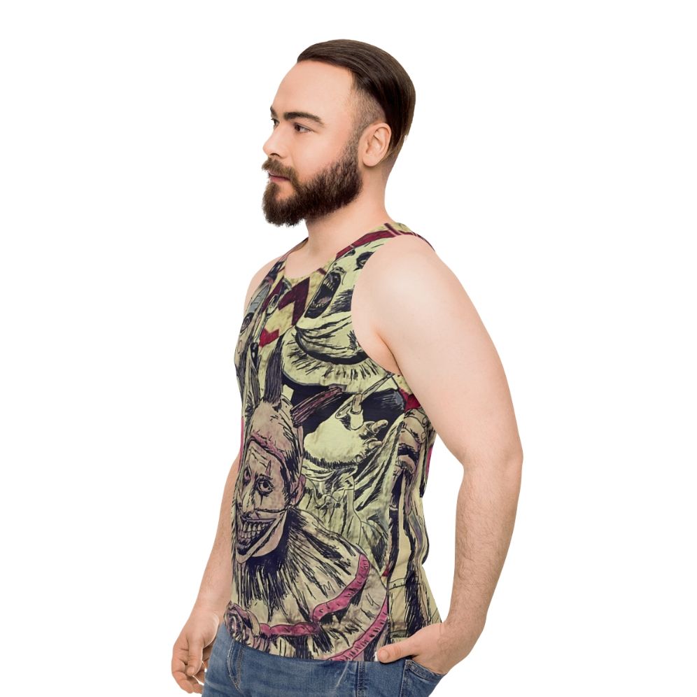 Creepy Clown Unisex Tank Top - men side