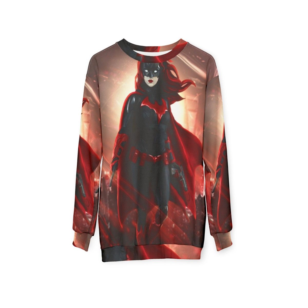 Batwoman Superhero Sweatshirt Featuring Kate Kane Comic Book Character - hanging