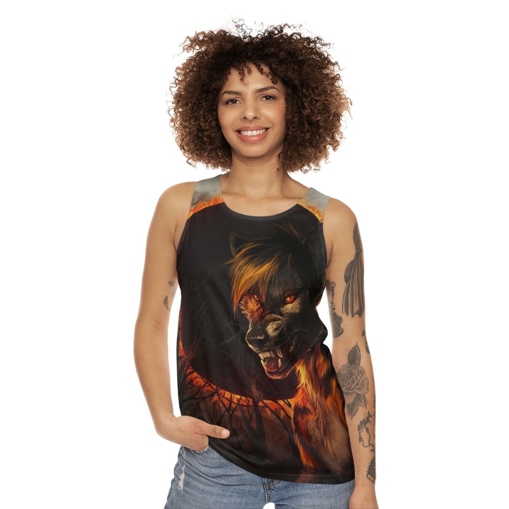 Supernatural Eclipse Wolf Unisex Tank Top - women