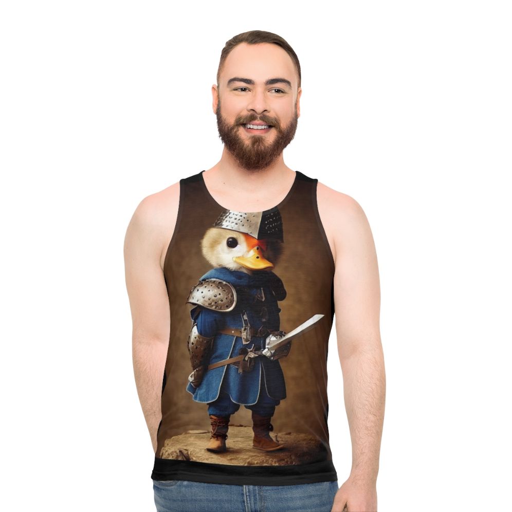 Unisex Graphic Duck Design Tank Top - men