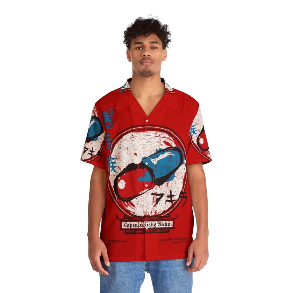 Capsule Gang Sake Hawaiian Shirt featuring Akira anime characters - People Front