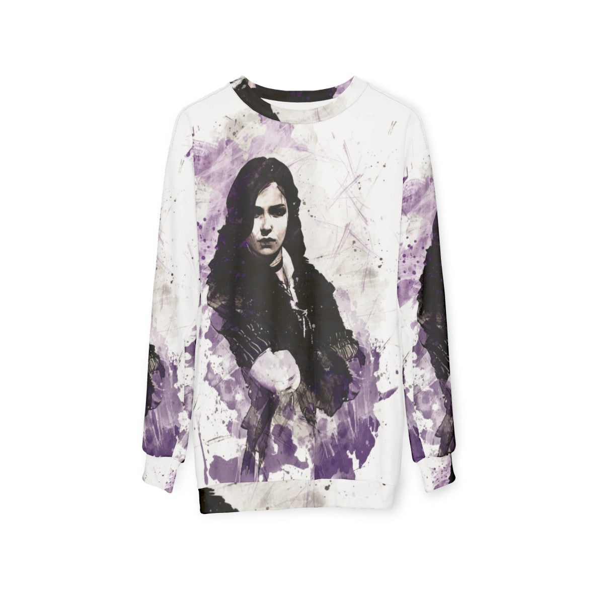 Yennefer of Vengerberg from The Witcher painting on a sweatshirt - hanging