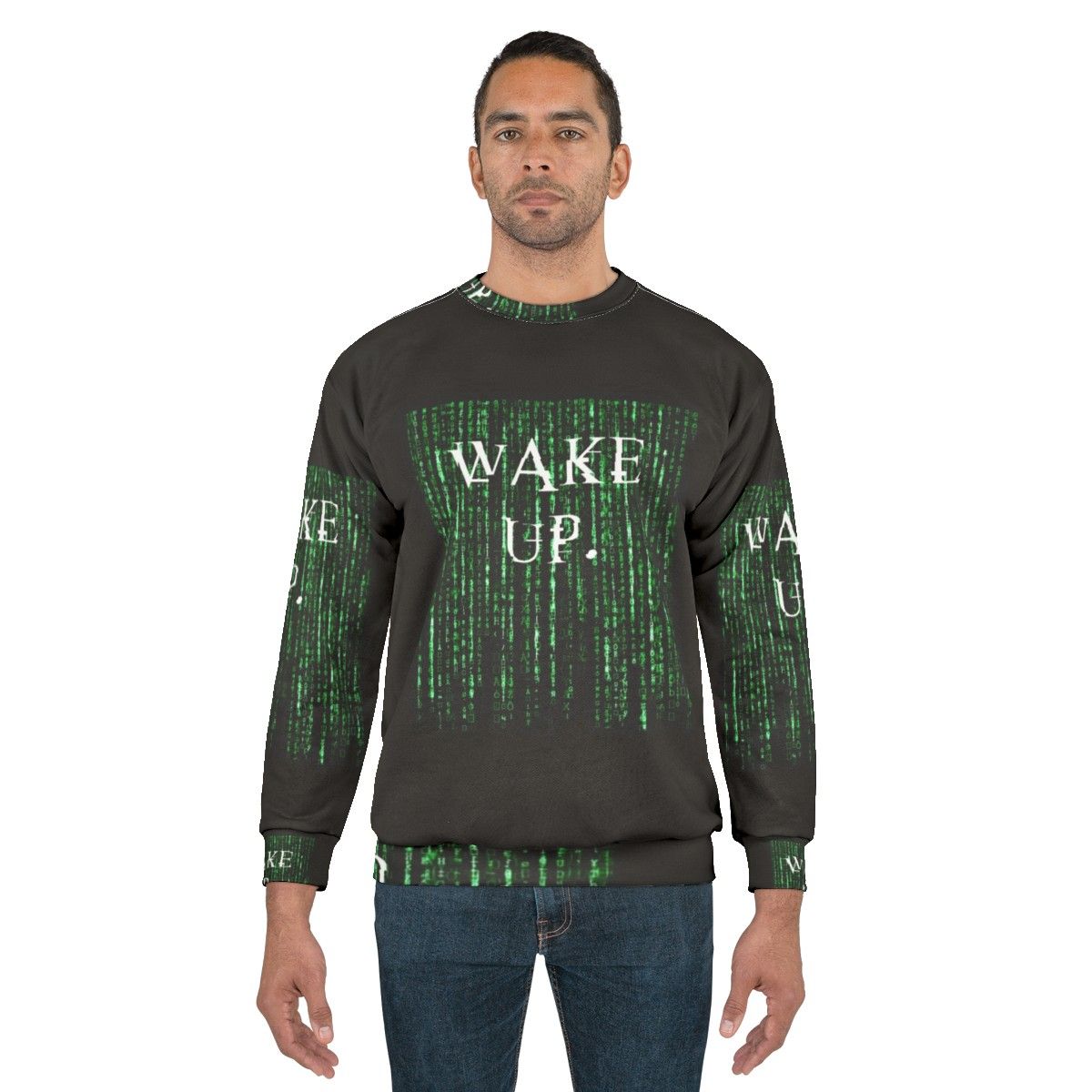 Matrix "Wake Up Neo" Motivational Sweatshirt - men