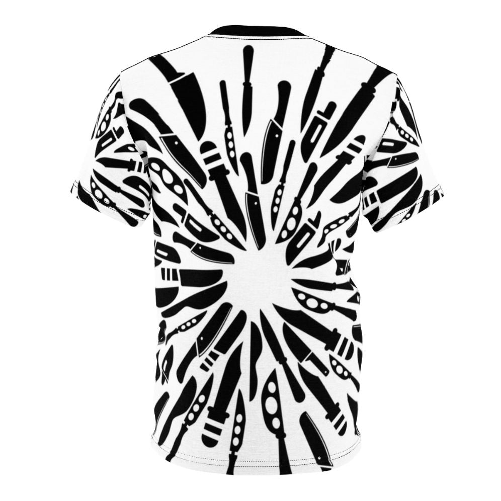 Knife art t-shirt inspired by the movie Knives Out - Back