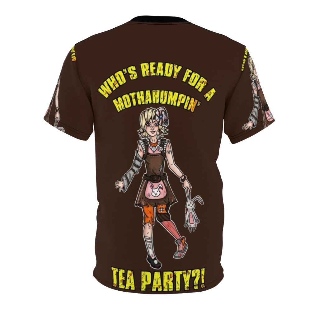 Borderlands-inspired Tiny Tina graphic printed on a high-quality all-over print t-shirt - Back