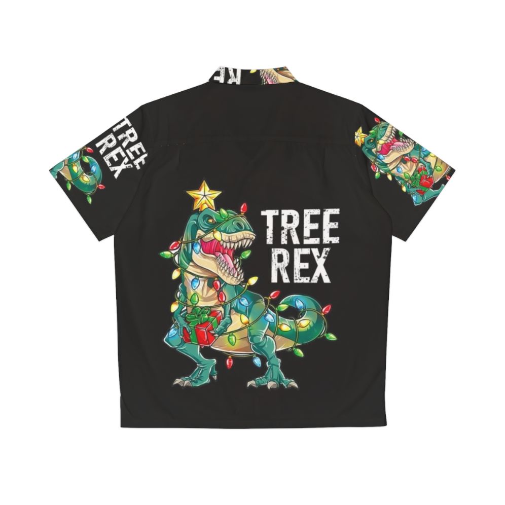 Christmas Dinosaur Tree Rex Hawaiian Shirt - Back