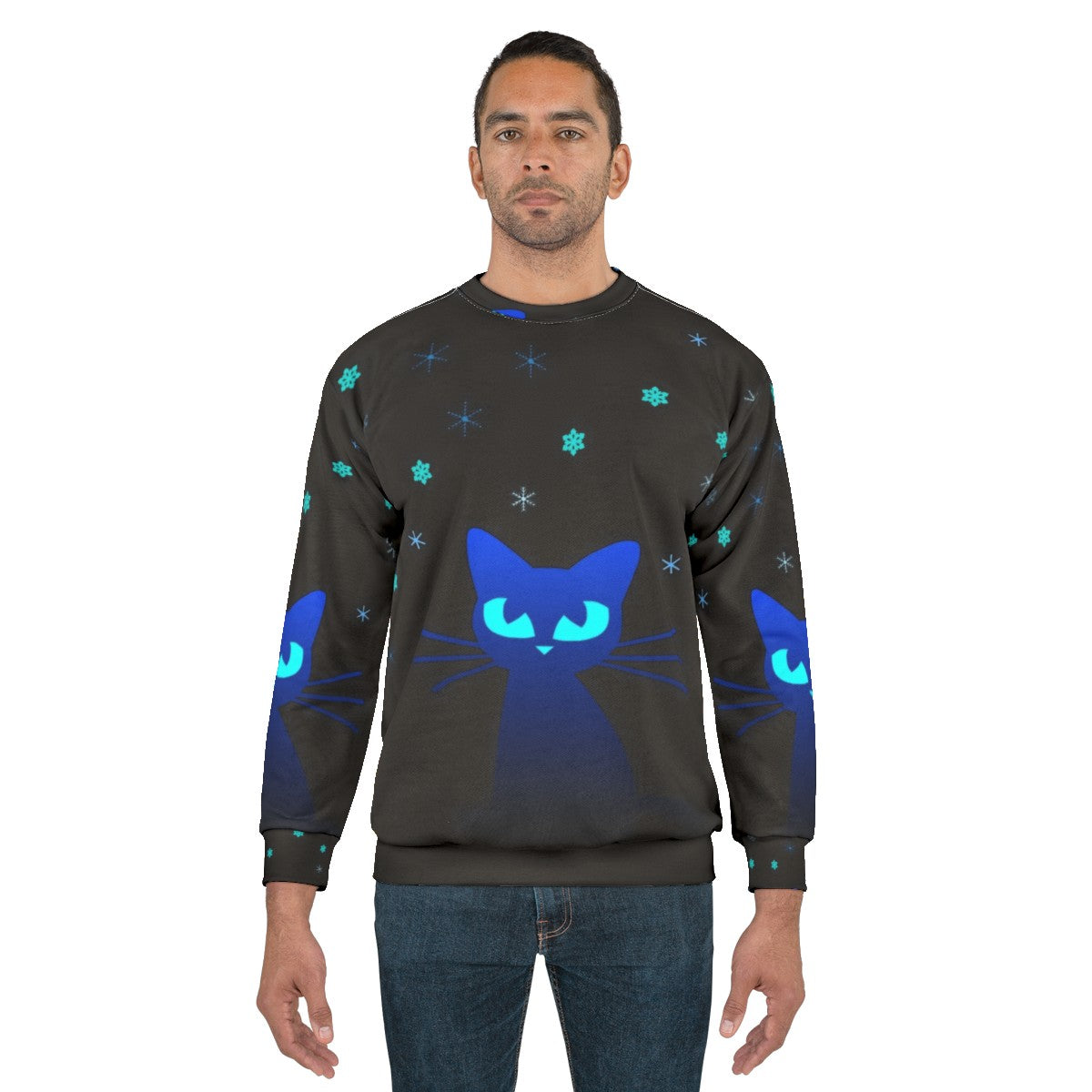 Glow in the dark cat sweatshirt - men