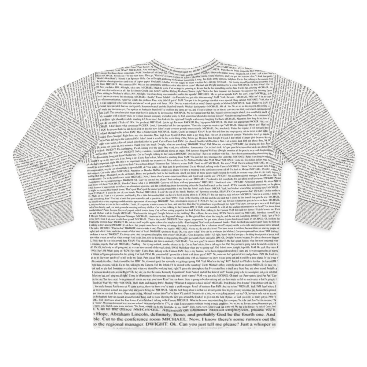 The Office Pilot Episode Script US Sweatshirt - Back