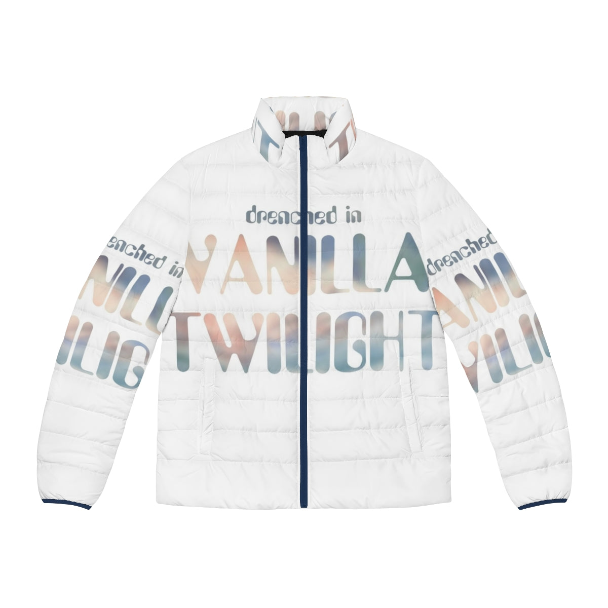 Owl City Vanilla Twilight Puffer Jacket featuring the iconic song lyrics