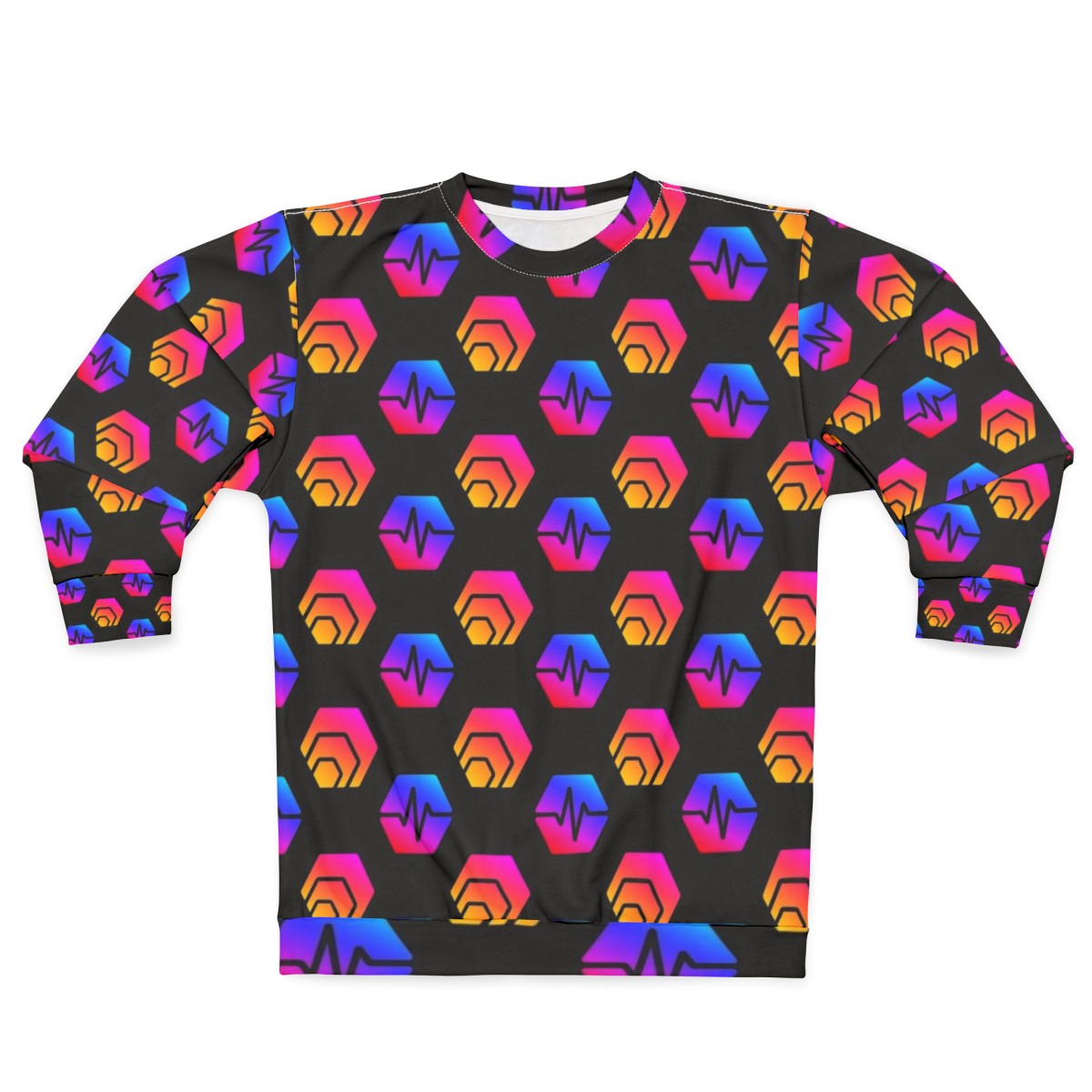 Cryptocurrency Sweatshirt with Hex and Pulsechain Logos