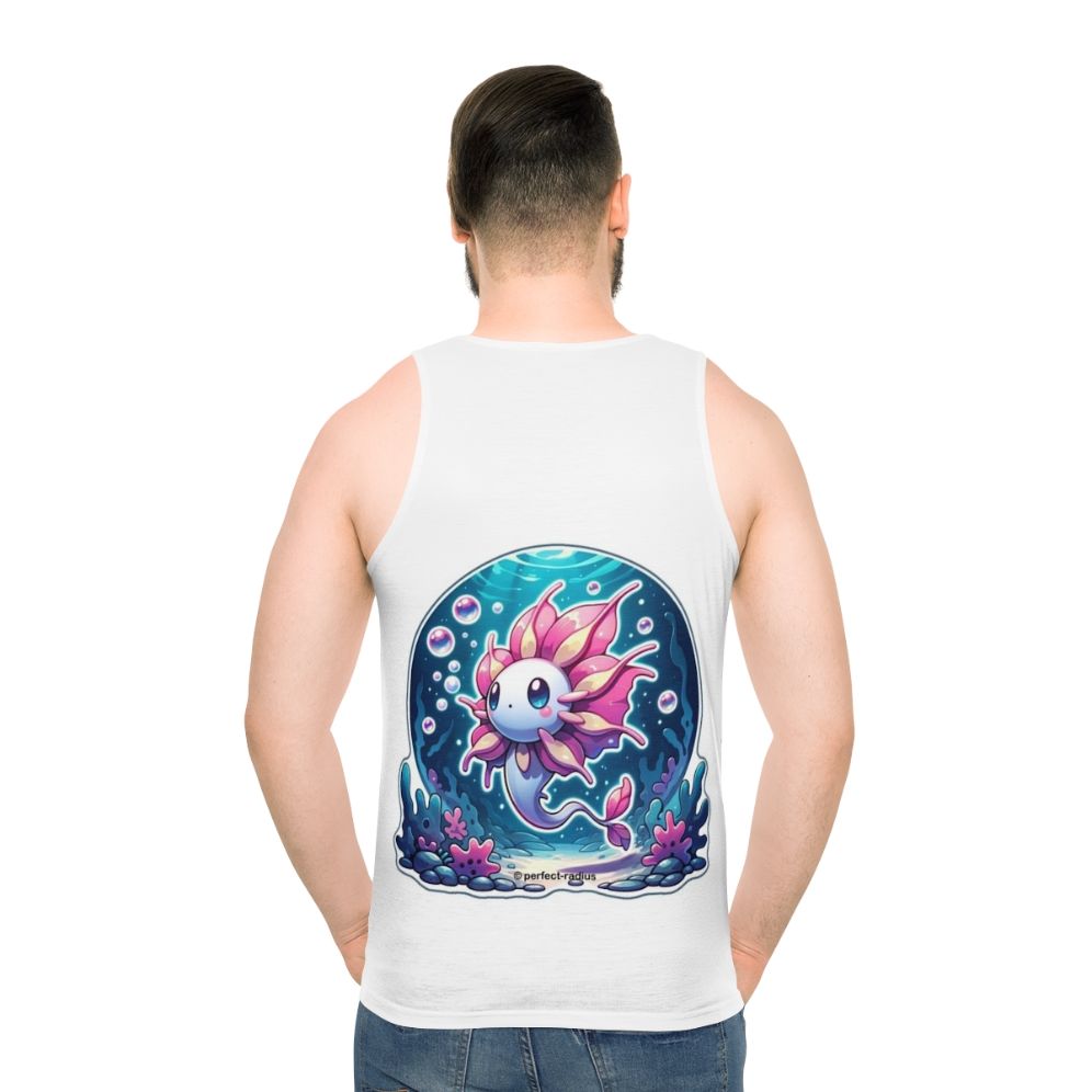 Whimsical fantasy petal fish tank top - men back