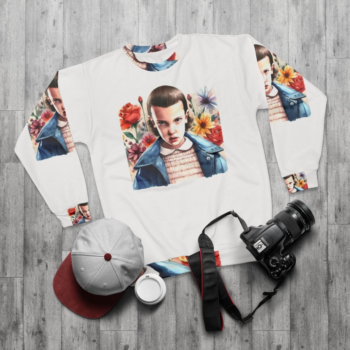 Stranger Things Eleven Sweatshirt - flat lay