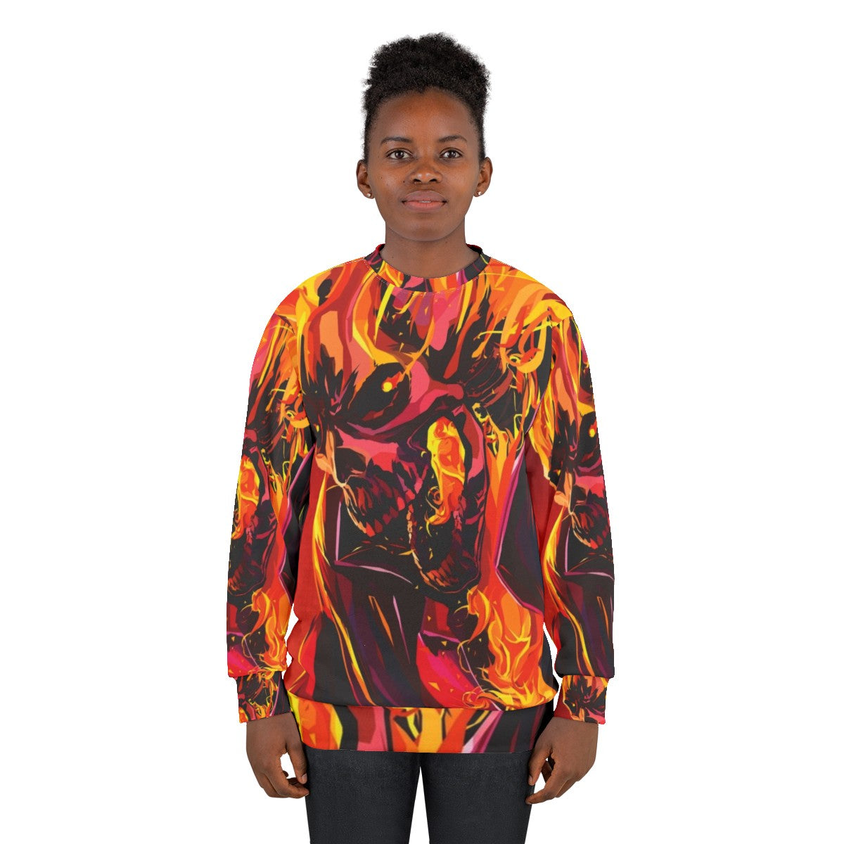 Ghost Rider Skull Sweatshirt - women