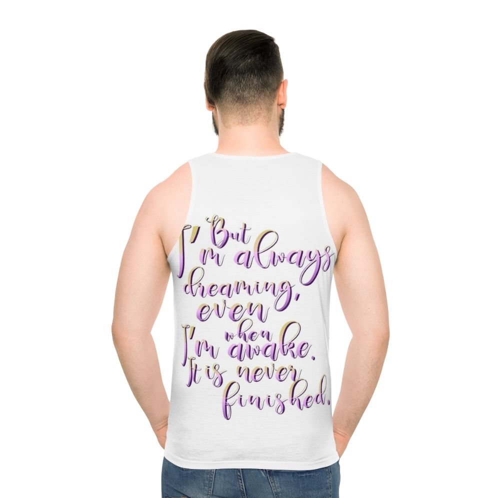 Unisex "The Last Unicorn" movie quote tank top - men back