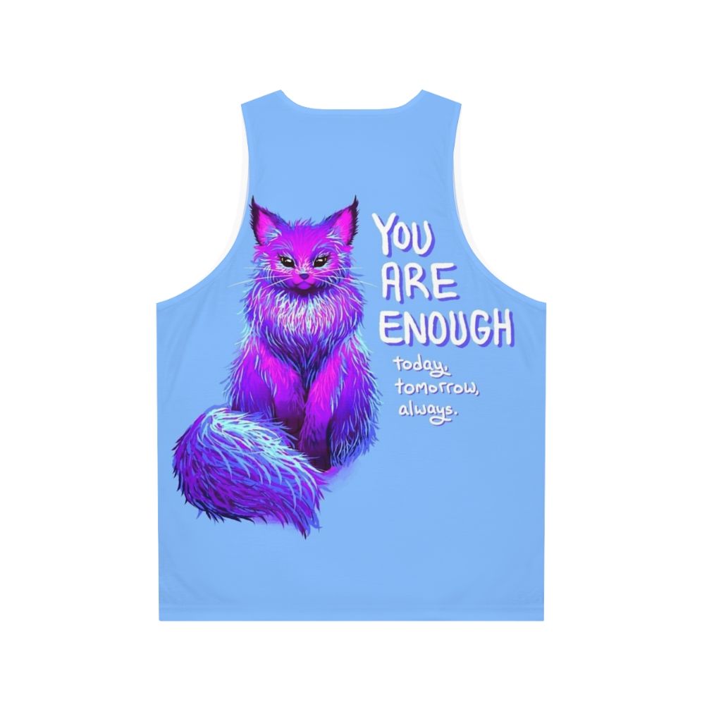 Magical Maine Coon Cat Unisex Tank Top for Mental Health and Self-Love - Back