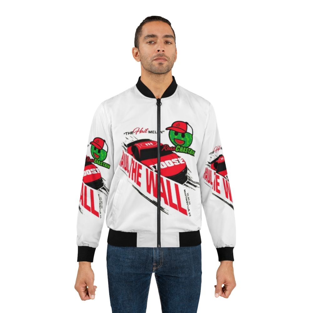 Ross Chastain Haul The Wall Hail Melon NASCAR Bomber Jacket - Lifestyle