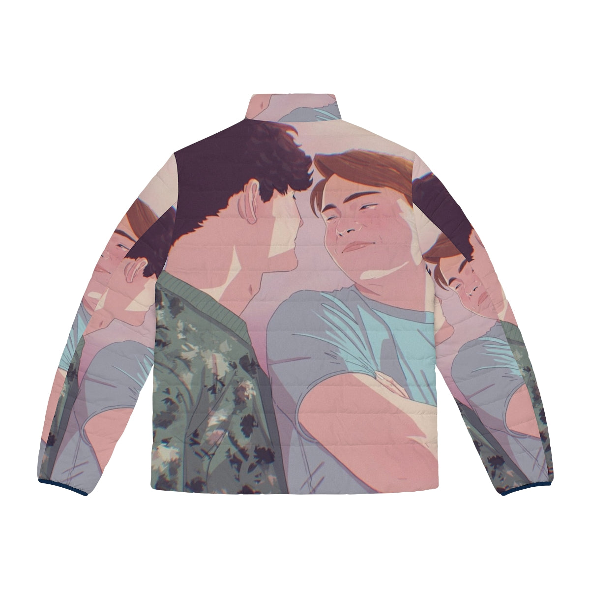 Heartstopper Charlie and Nick Puffer Jacket featuring characters from the hit Netflix series - Back