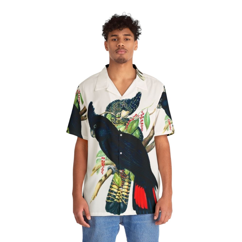 Australian Banksian Black Cockatoo Hawaiian Shirt - People Front