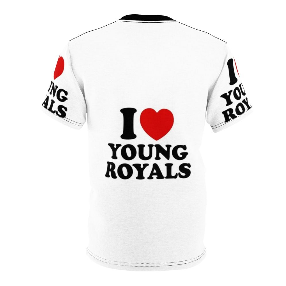 Trendy Young Royals-inspired t-shirt featuring the show's main characters - Back