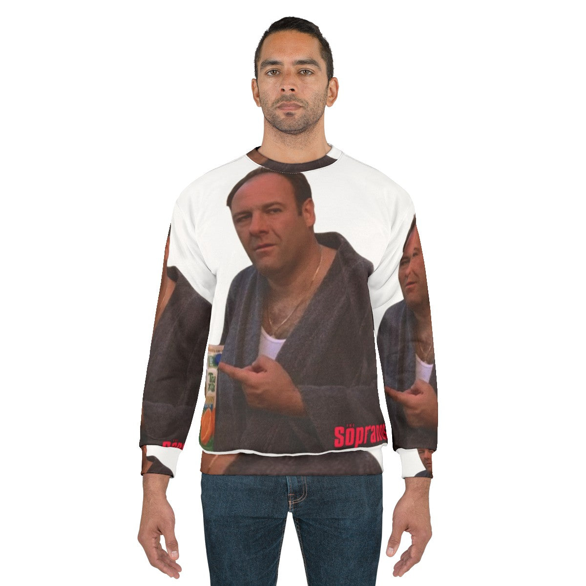 The Sopranos Tony Holding Orange Juice Sweatshirt - men