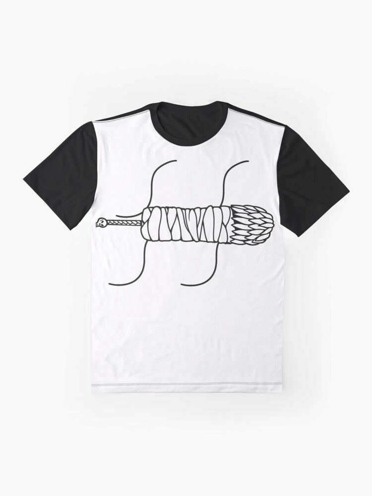 Naruto anime graphic t-shirt featuring the sword symbol - Flat lay