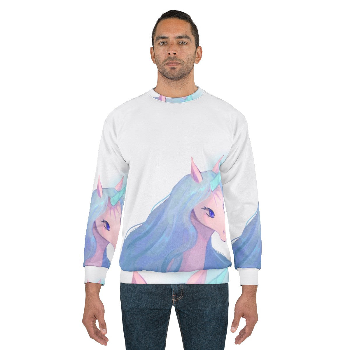 Illustration of The Last Unicorn on a sweatshirt - men