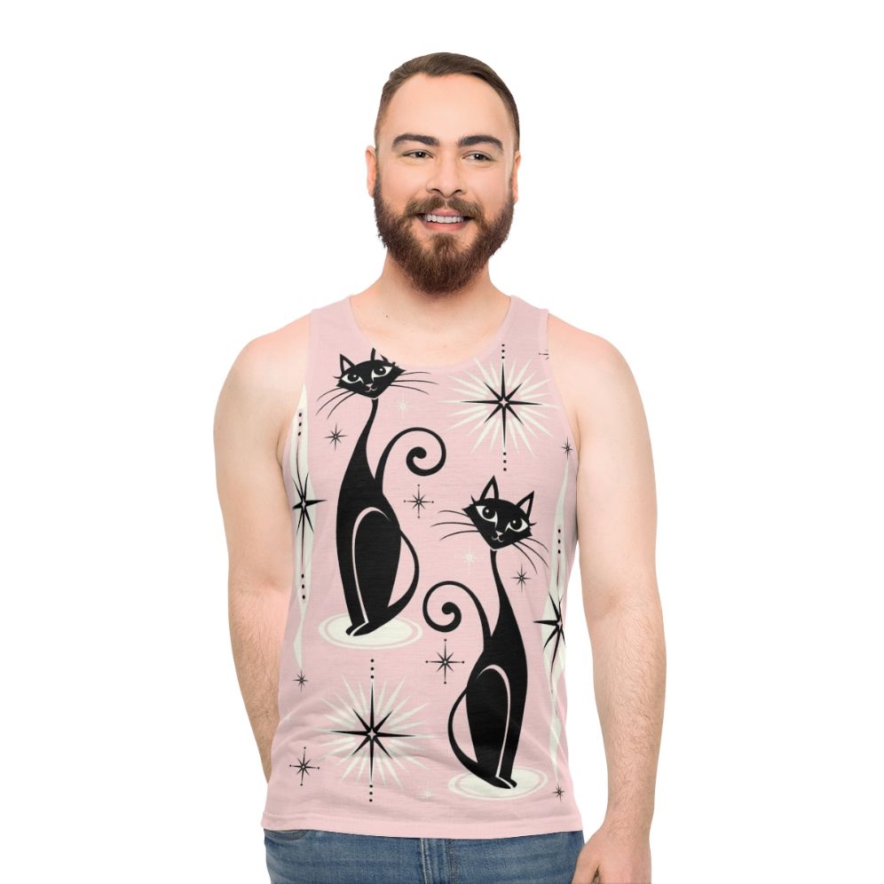 Atomic Meow Unisex Mid-Century Modern Tank Top - men