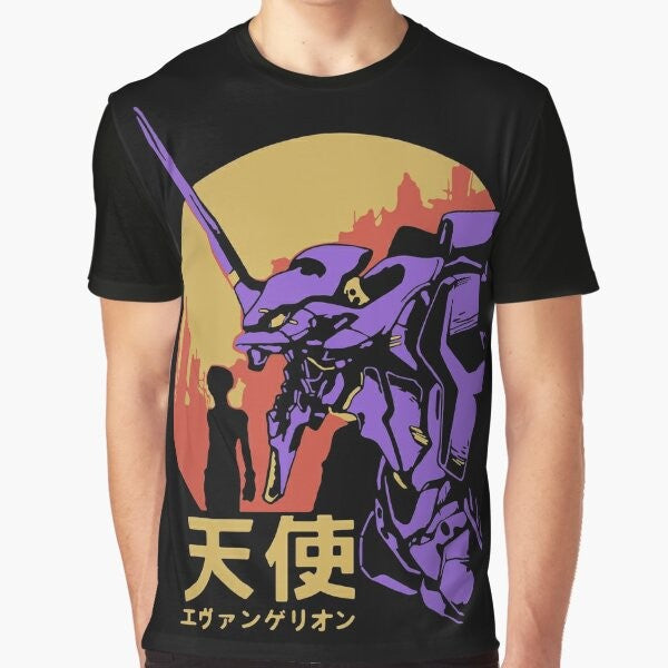 Neon Genesis Evangelion Retro Vintage Graphic T-Shirt for Anime Fans